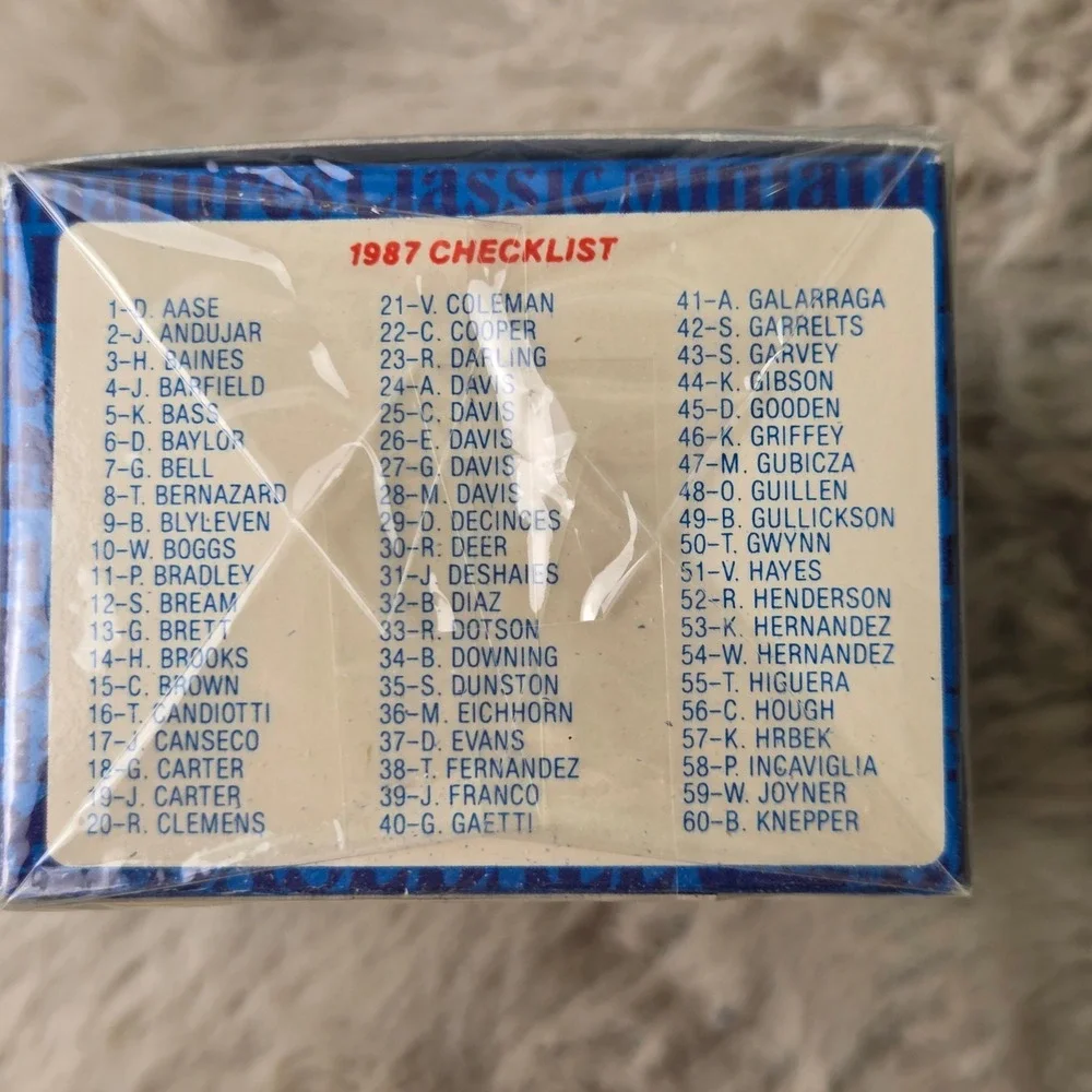 1987 Fleer Baseball Classic Miniatures Complete Set 120 Cards 18 Stickers Sealed